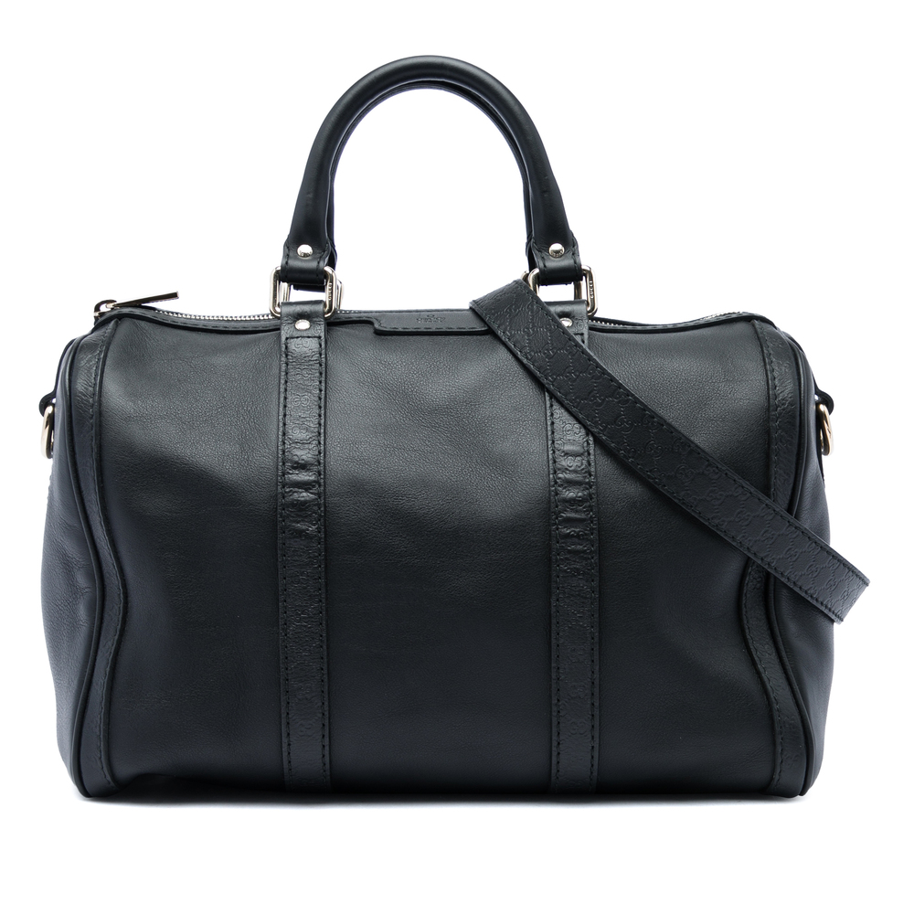Pre-Loved Gucci Medium Guccissima Trimmed Calfskin Joy Boston Bag